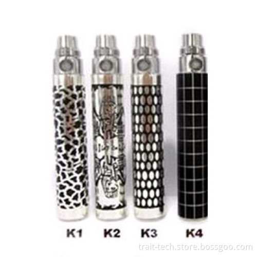 Special design factory price EGO K battery, metal carve patterns